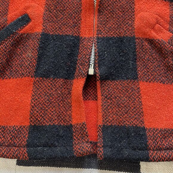 Vintage Oakbrook Sportswear Wool Zip Up Collared Buffalo Plaid House Coat. Small - Picture 12 of 15